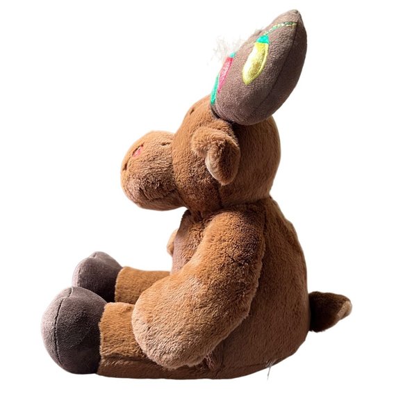 Build A Bear Hal The Moose Plush Stuffed Animal Brown Christmas Light Bulbs DO N - Picture 7 of 11